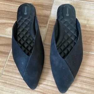 Birdies Black Quilted Mules